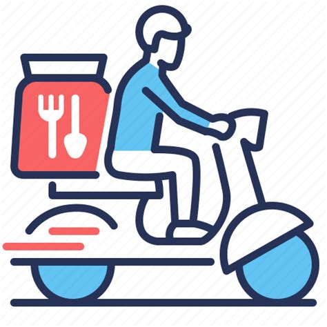 Delivery Food Order Scooter Icon Delivery Food Order Scooter Icon