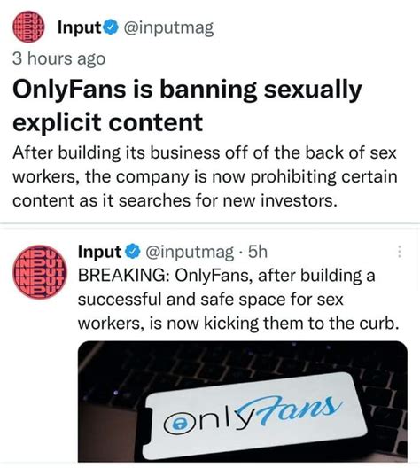 Onlyfans Banning Sex Work